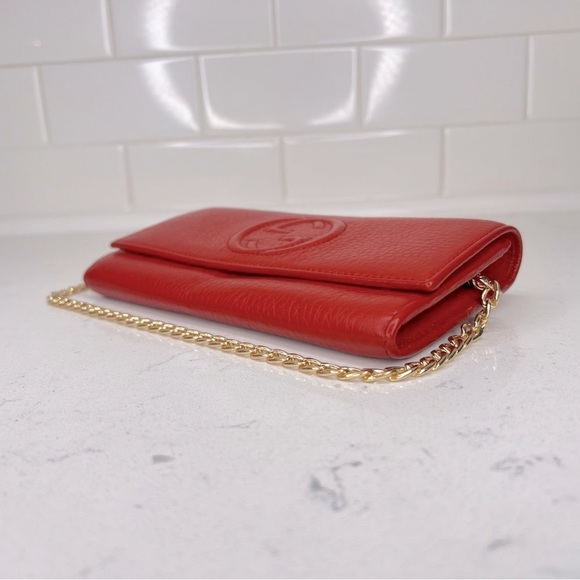 💯 AUTH Gucci Soho half flap wallet on chain - Picture 4 of 14